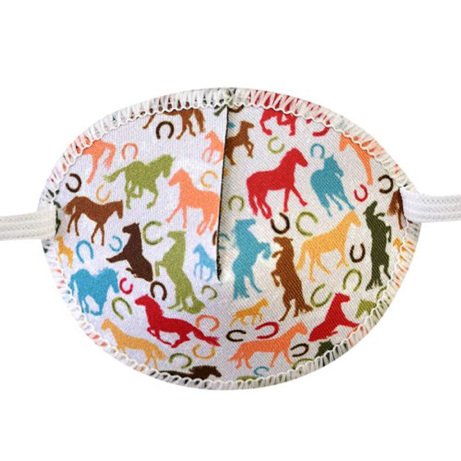 Hovedbilde Øyelapp med strikk Happy horses